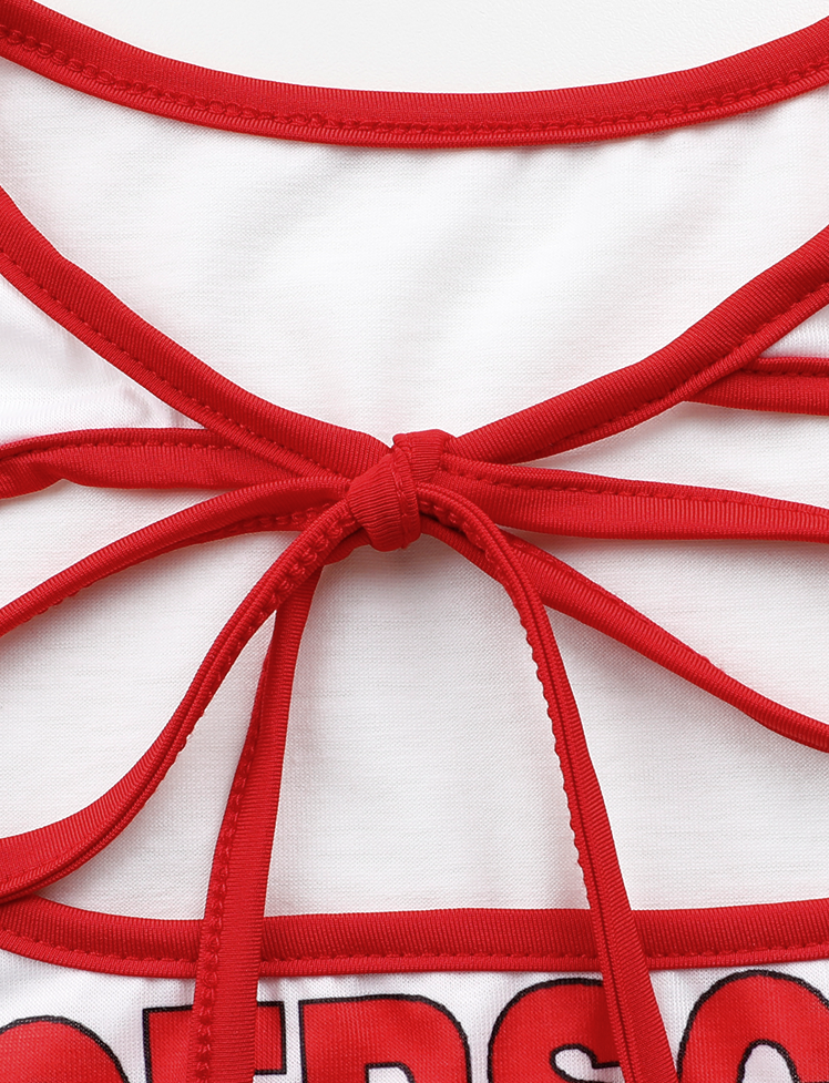 Hollow Tie-up Crop Top