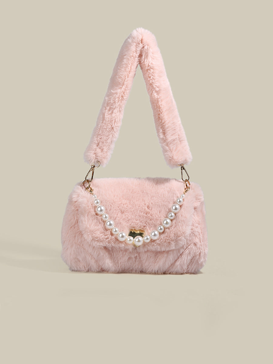 Pearls Plush Bag