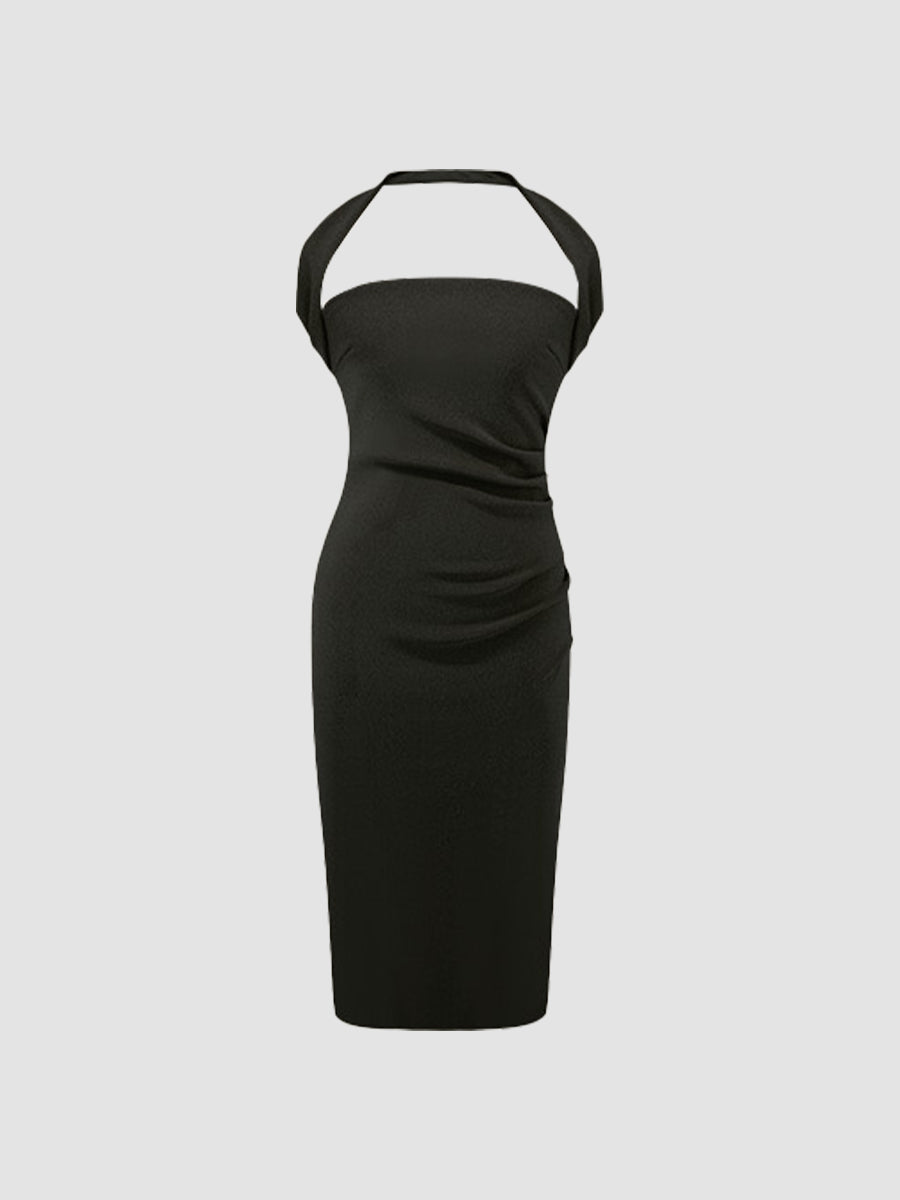 Hanging Neck Midi Dress