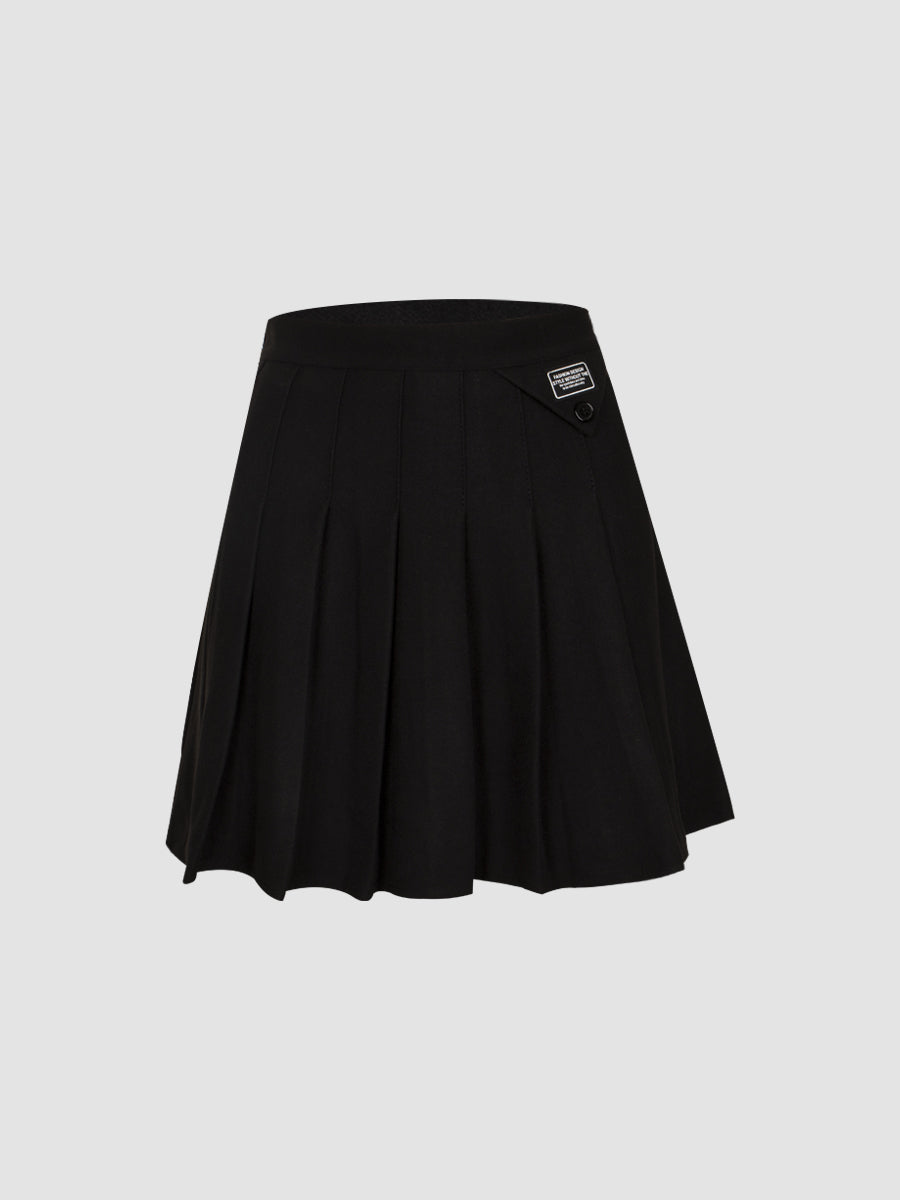 Tweed Pleated Skirt