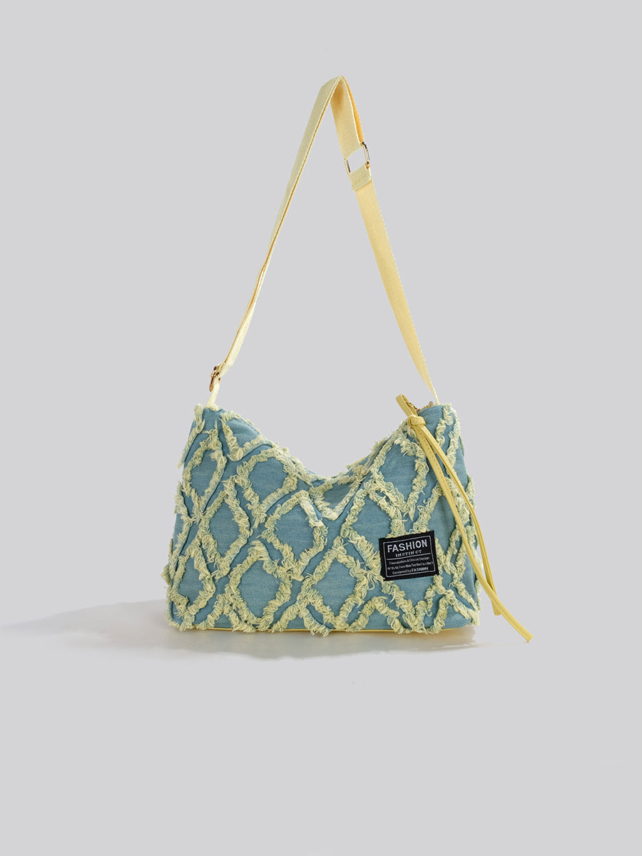 Geometric Tricolor Multifunctional Bag