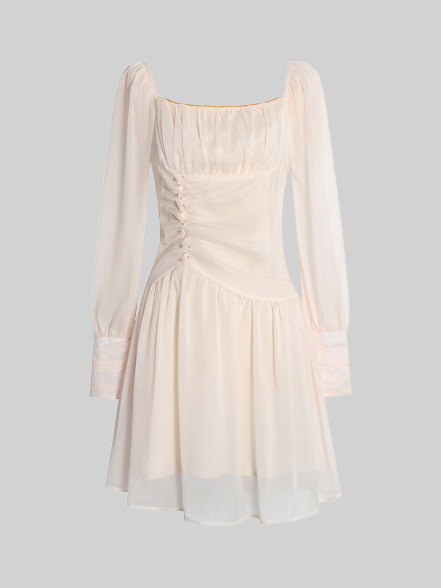 Chiffon Long Sleeve Dress