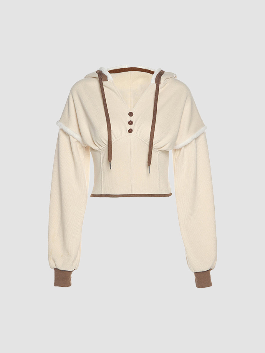 Hooded Drawstring Sweatshirt