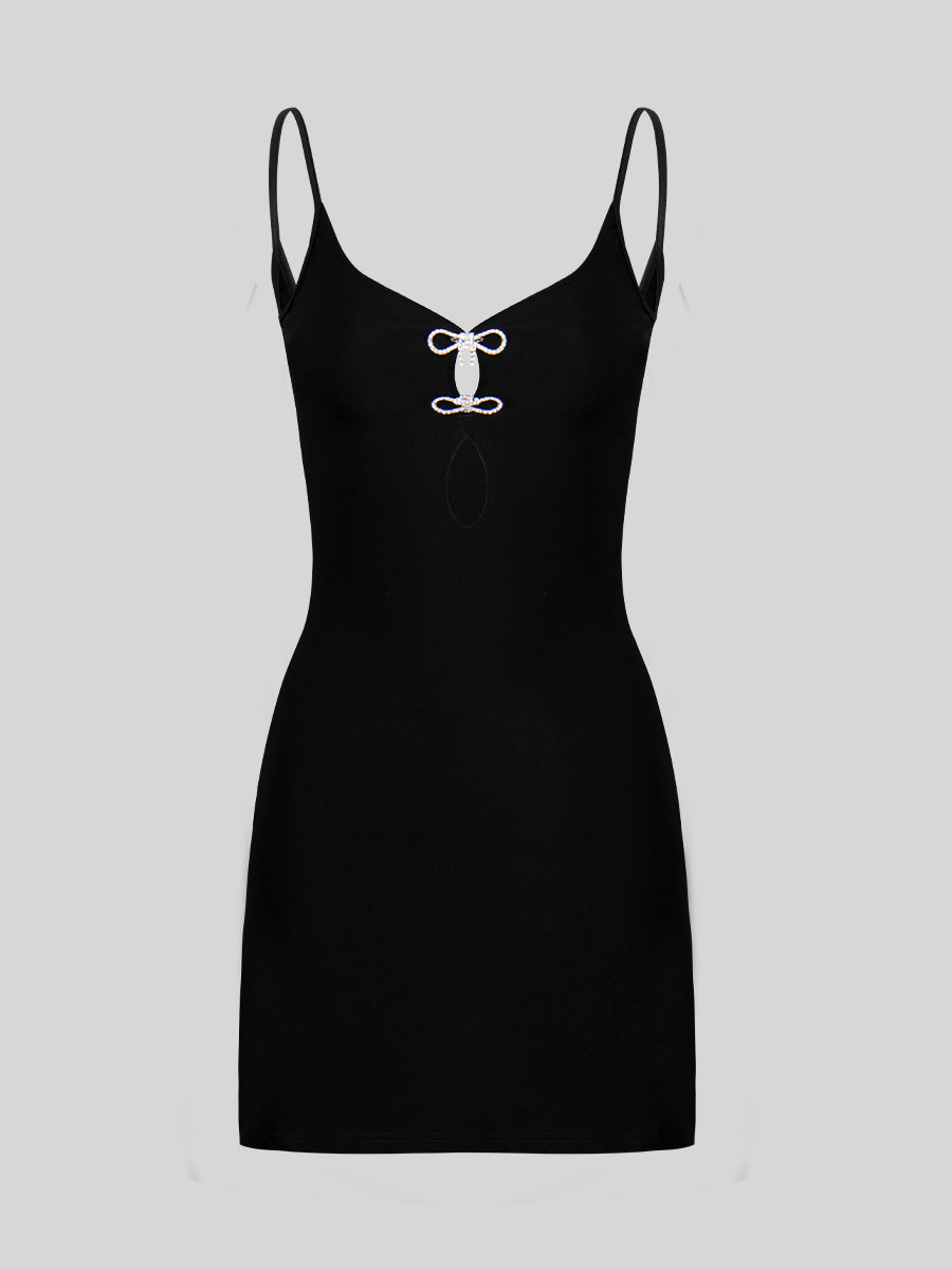 Hollow Bow Camisole Dress