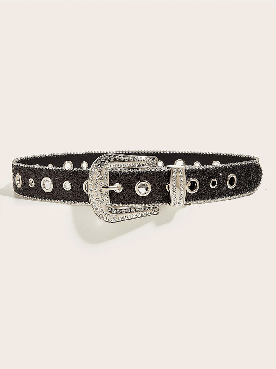 Sequin Shiny Pin Buckle Belt