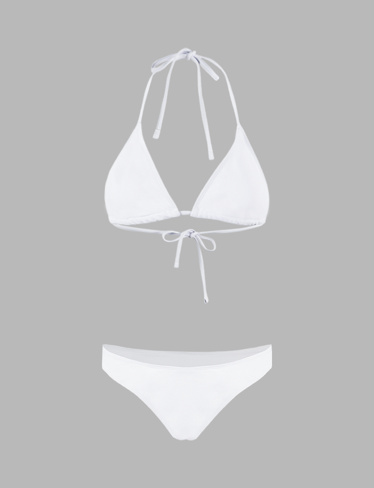 Solid Bikini&Jumpsuit Three-piece Set