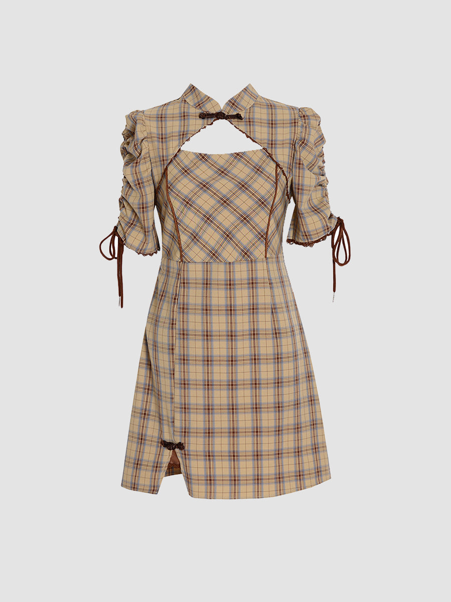 Plaid Strapped Dress