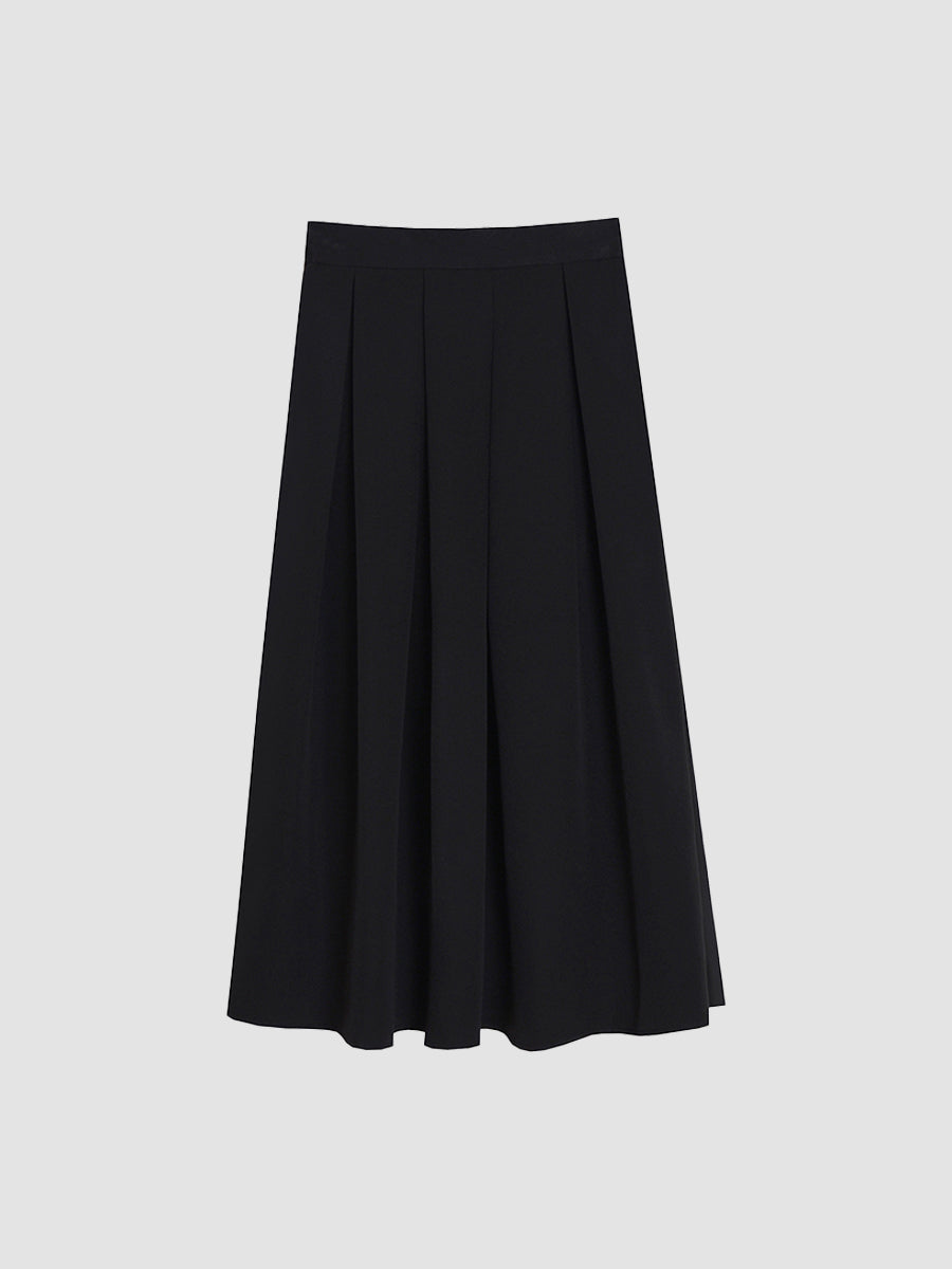 White Knife Pleated Skirt