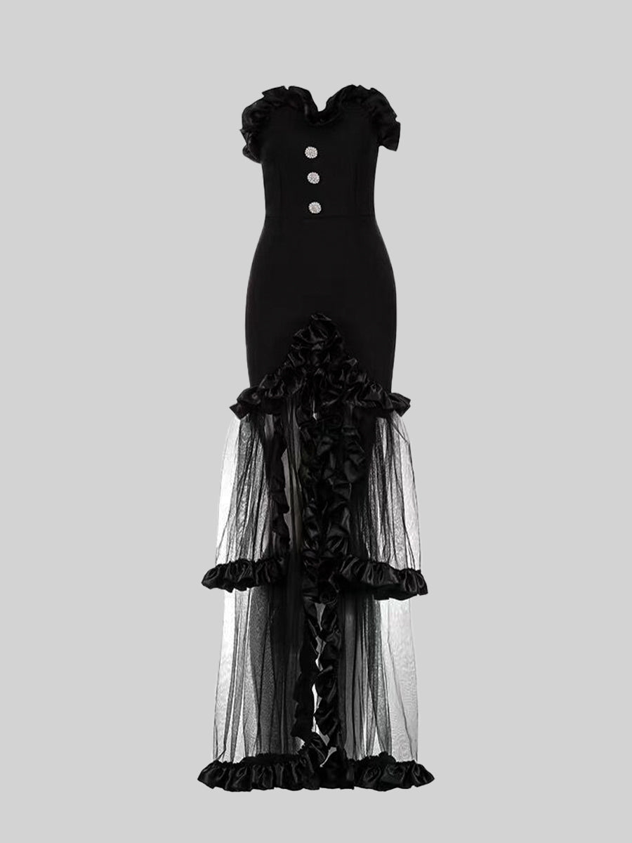 Lace Bustier Long Dress
