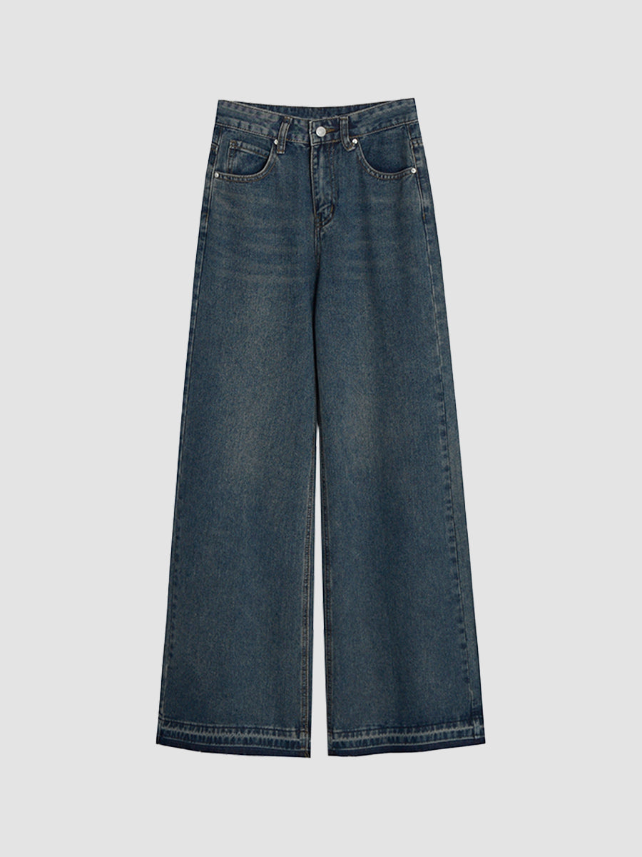 Blue Loose Denim Jeans Pants