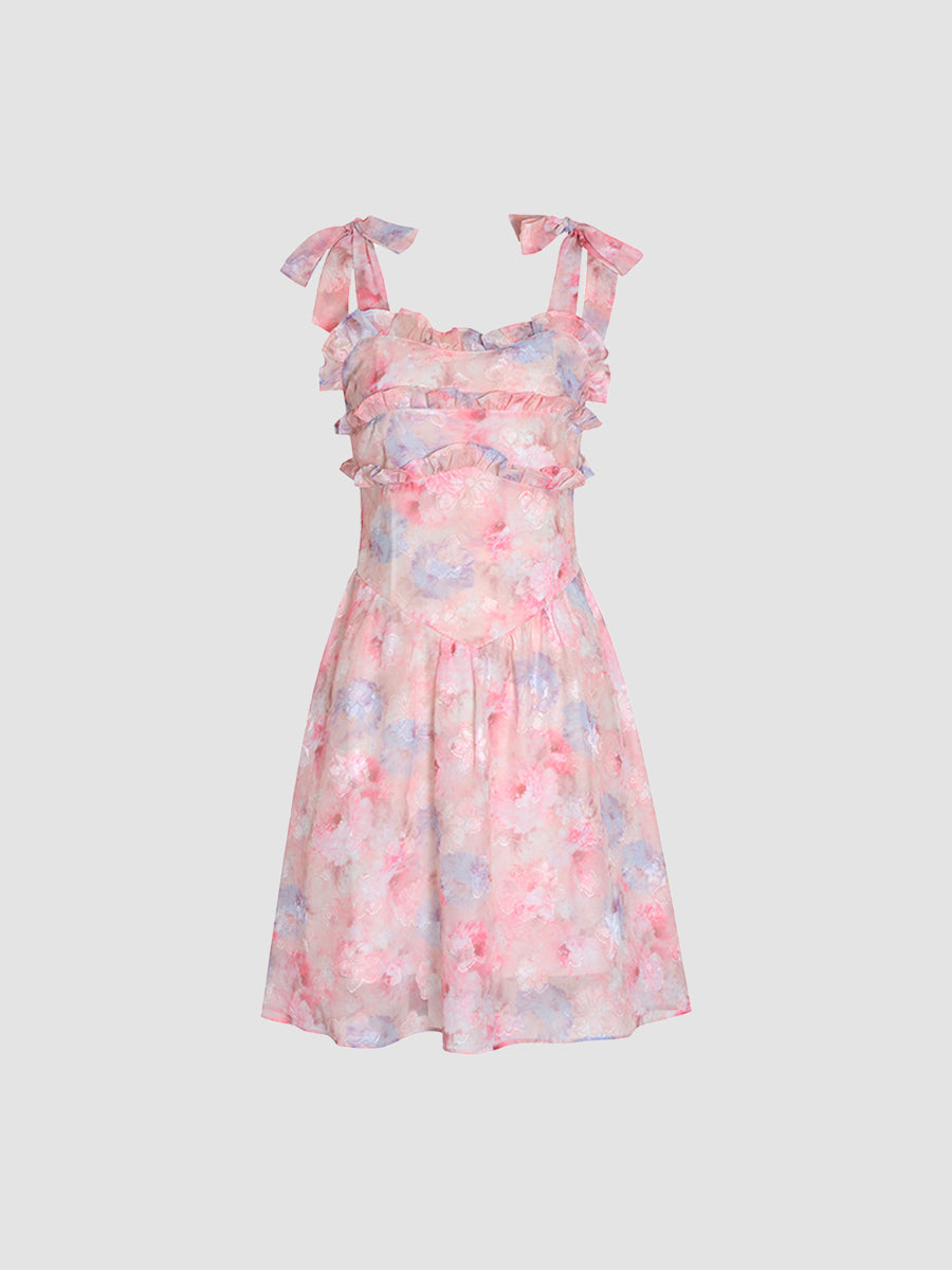 Floral Bow Camisole Dress