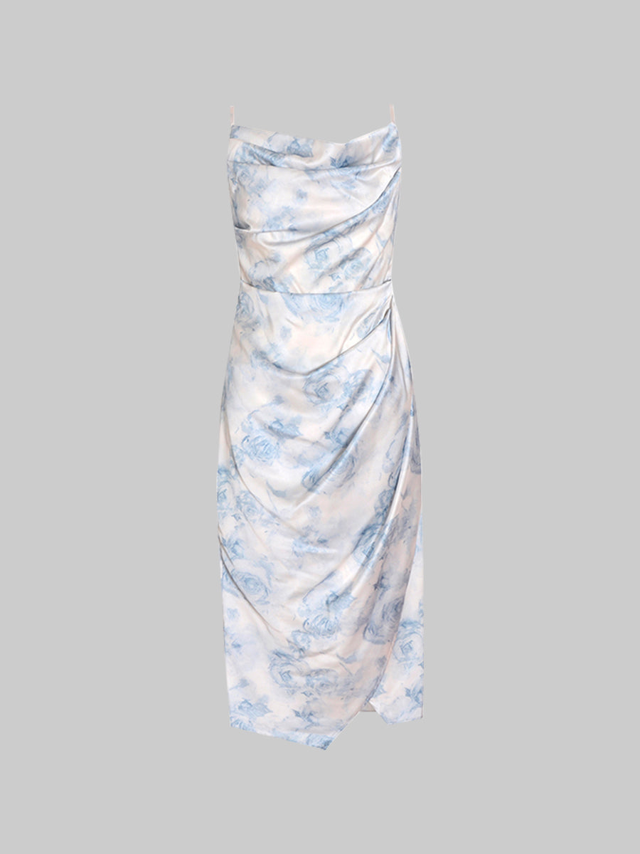 Satin Irregular Camisole Dress
