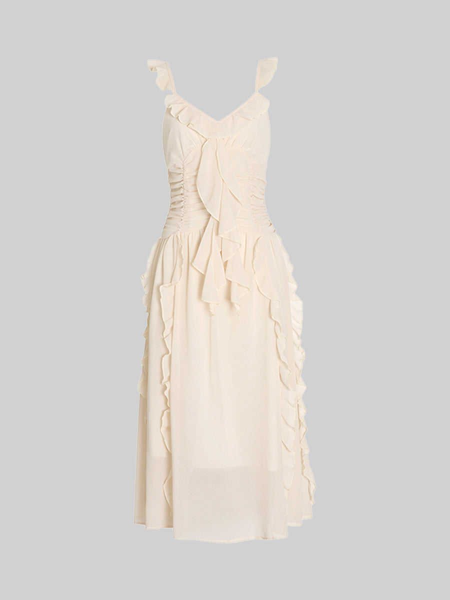 Chiffon Apricot Cami Dress