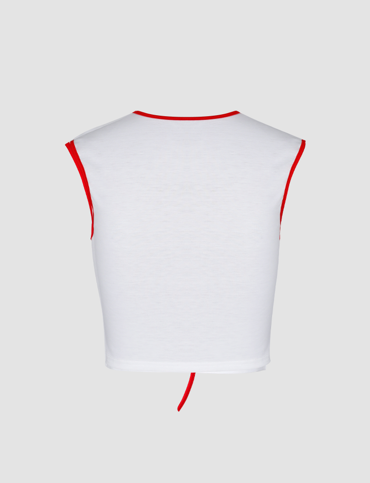 Hollow Tie-up Crop Top