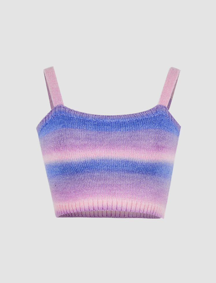 Colorful Knit Cami Top