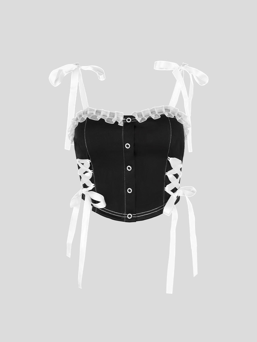 Sexy Patchwork Lace Cami Top