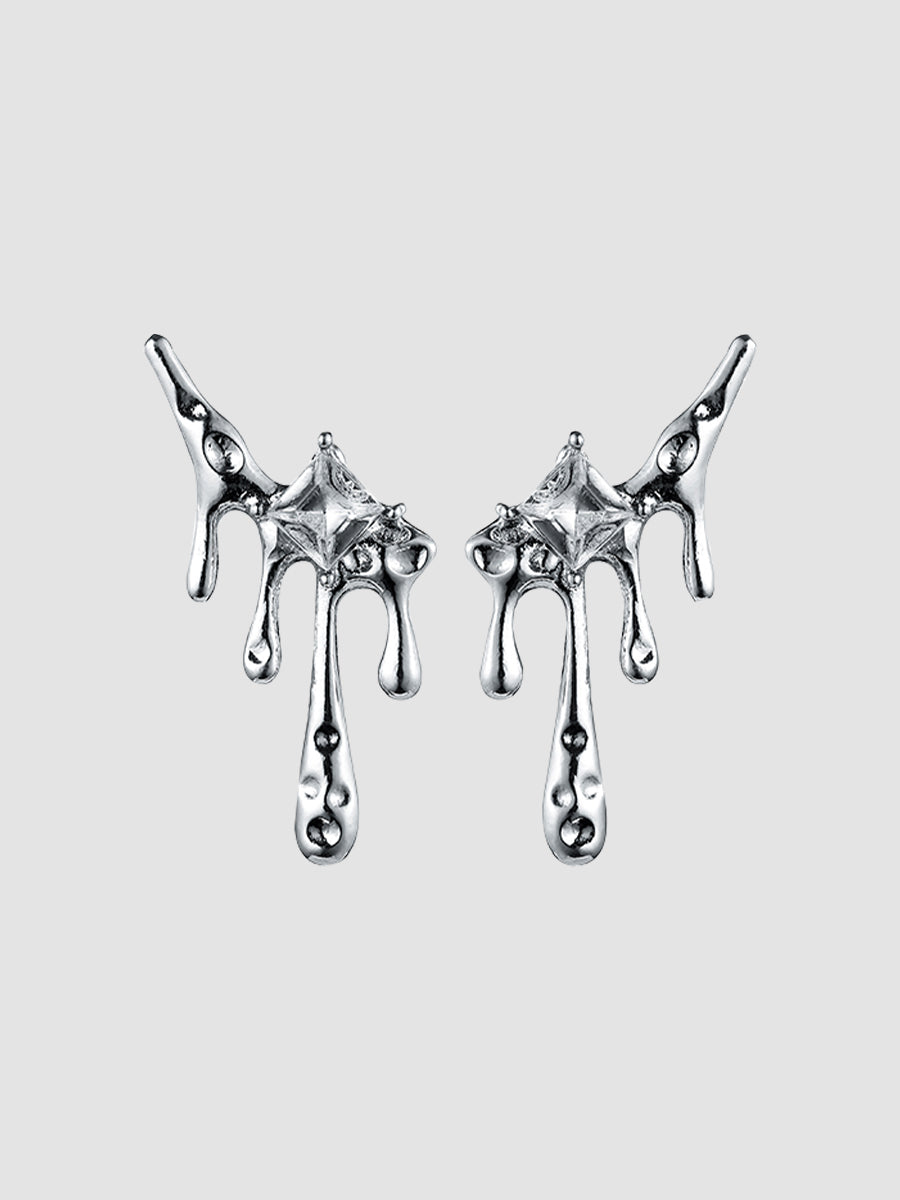 Silver Drop Earrings / Ear Clips