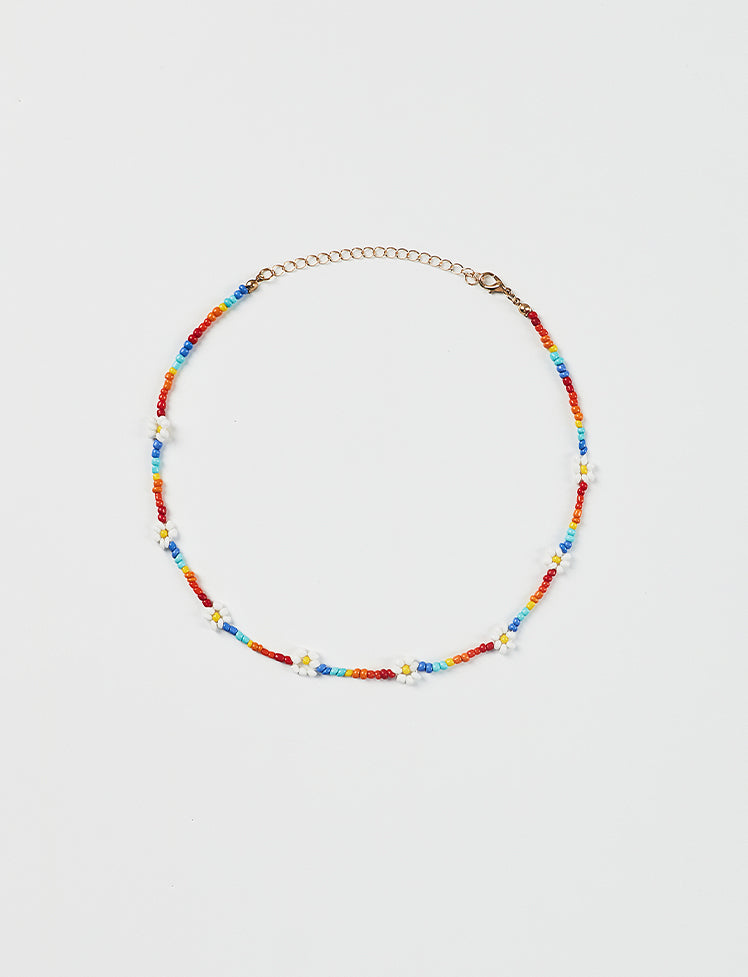 Ethnic Colorful Daisy Necklace