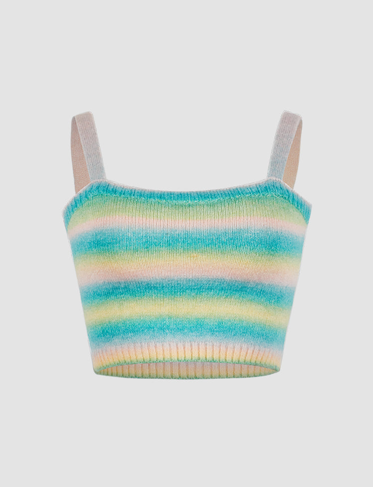 Colorful Knit Cami Top