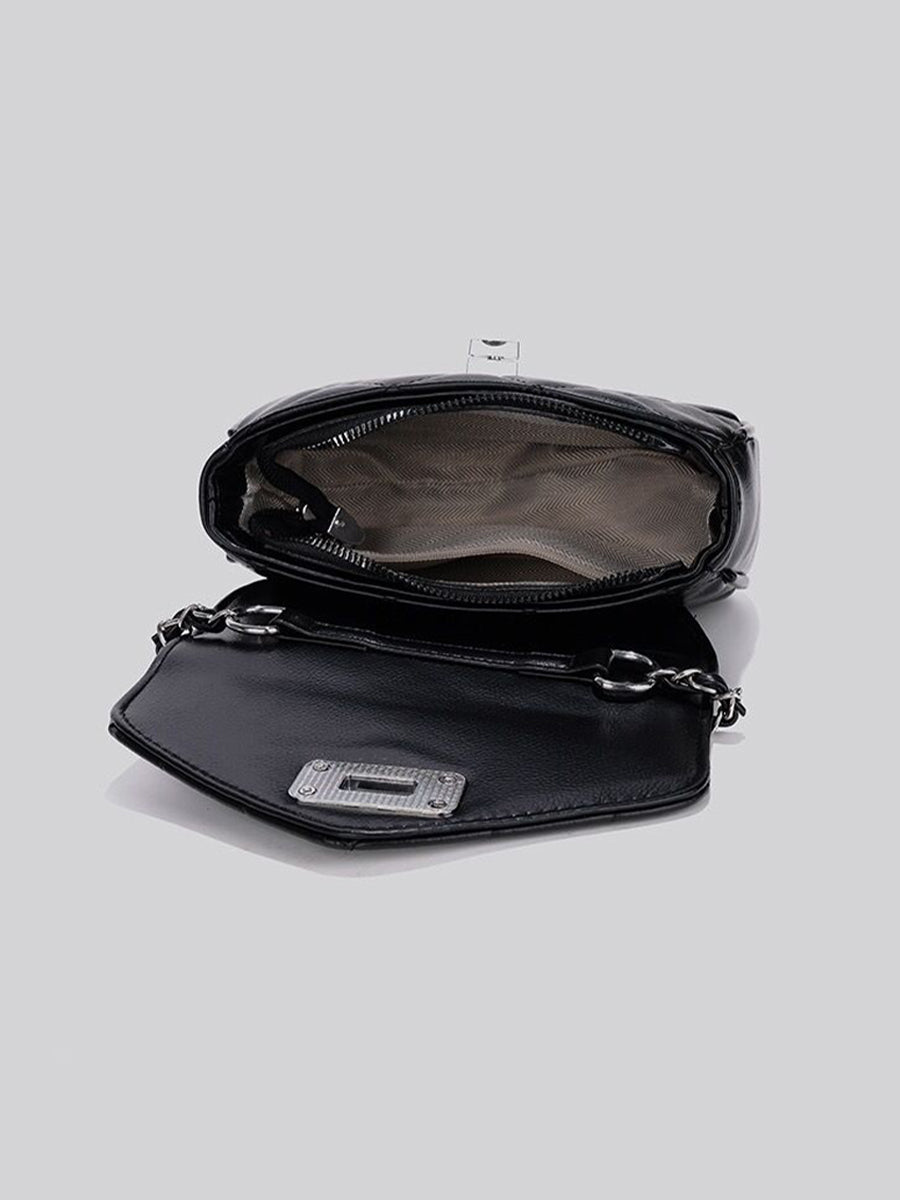 Leather Chain Rhombus Bag