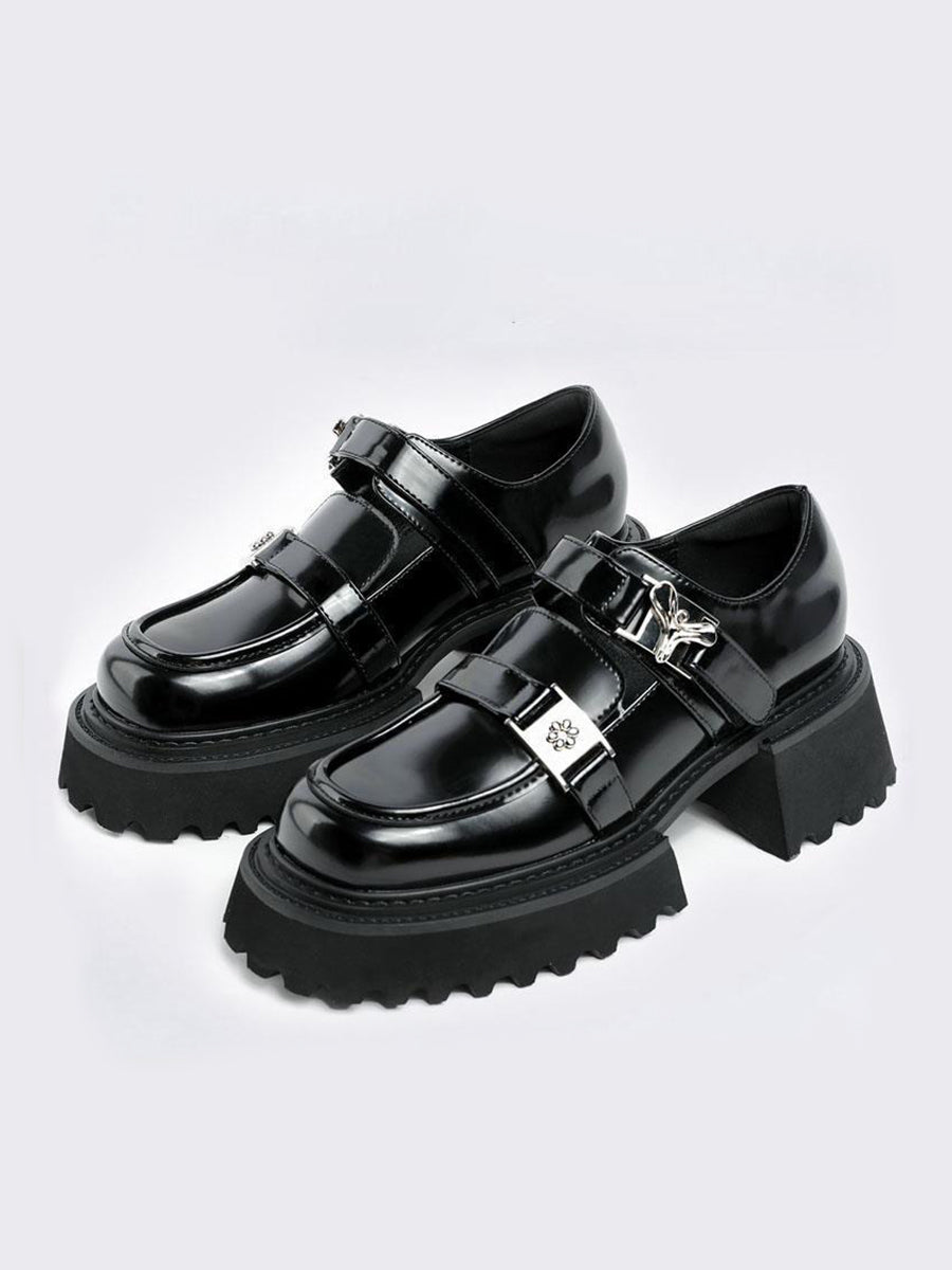 Chunky Heeled Ankle Strap Mary Jane Pumps