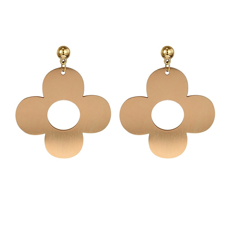 Metal Flower Earrings