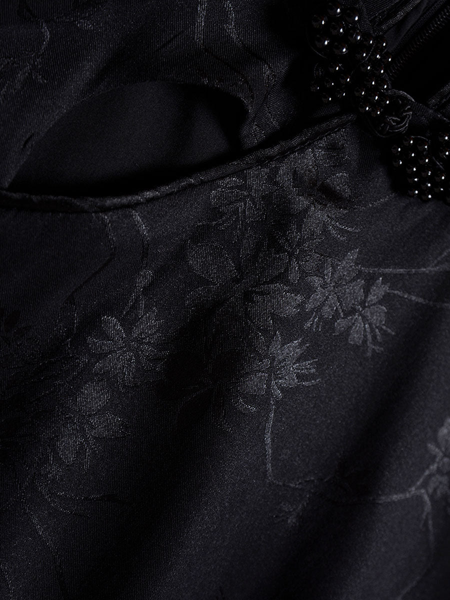 Retro New Style Cheongsam Sexy Hollow Lacing Dress