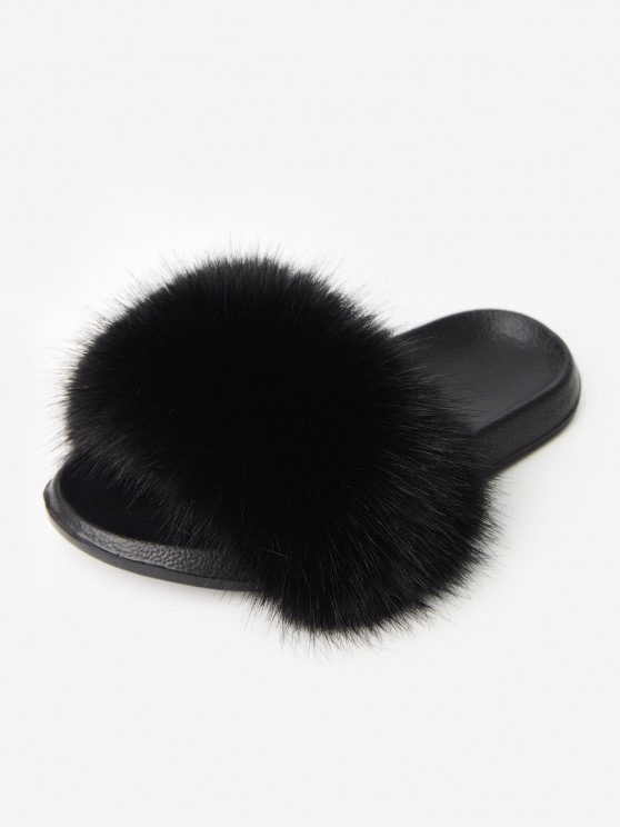 Fluffy Faux Fuzzy Fur Comfortable Slippers Slides