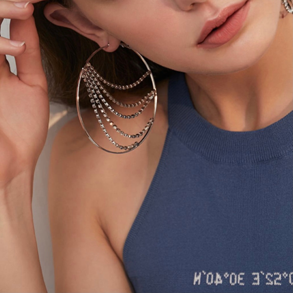Tassel Circle Earrings