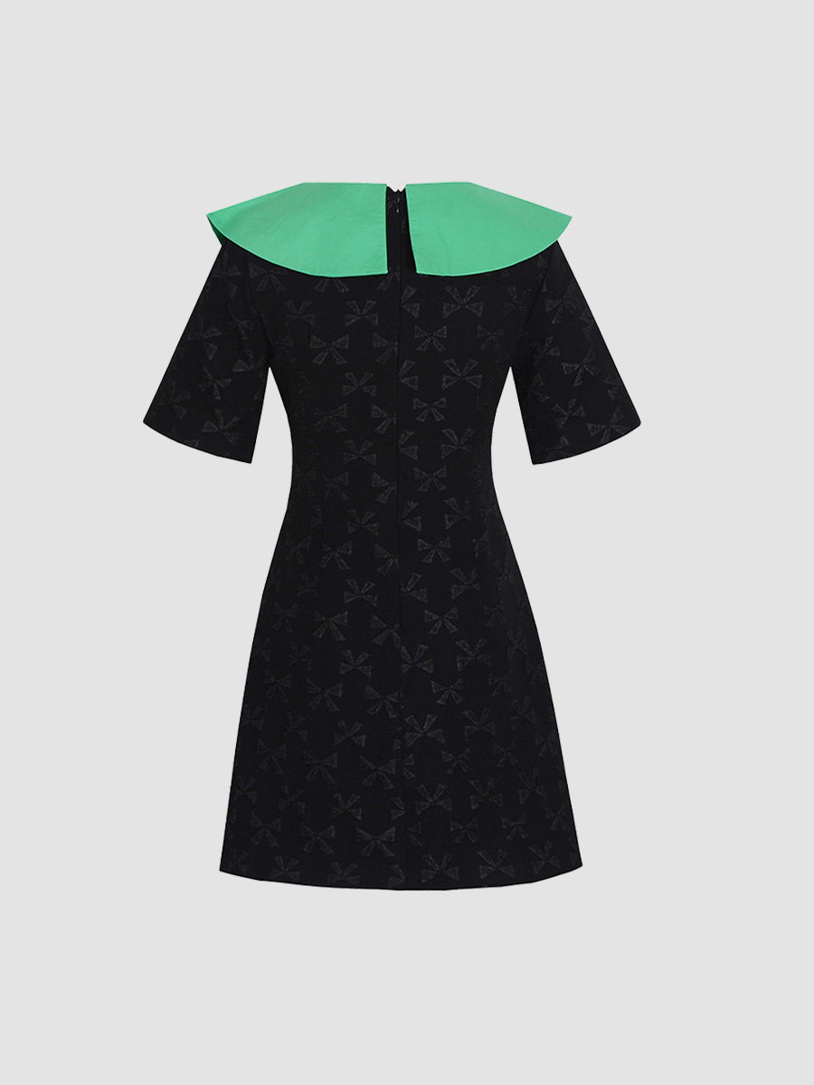 Patchwork Doll Collar Dress
