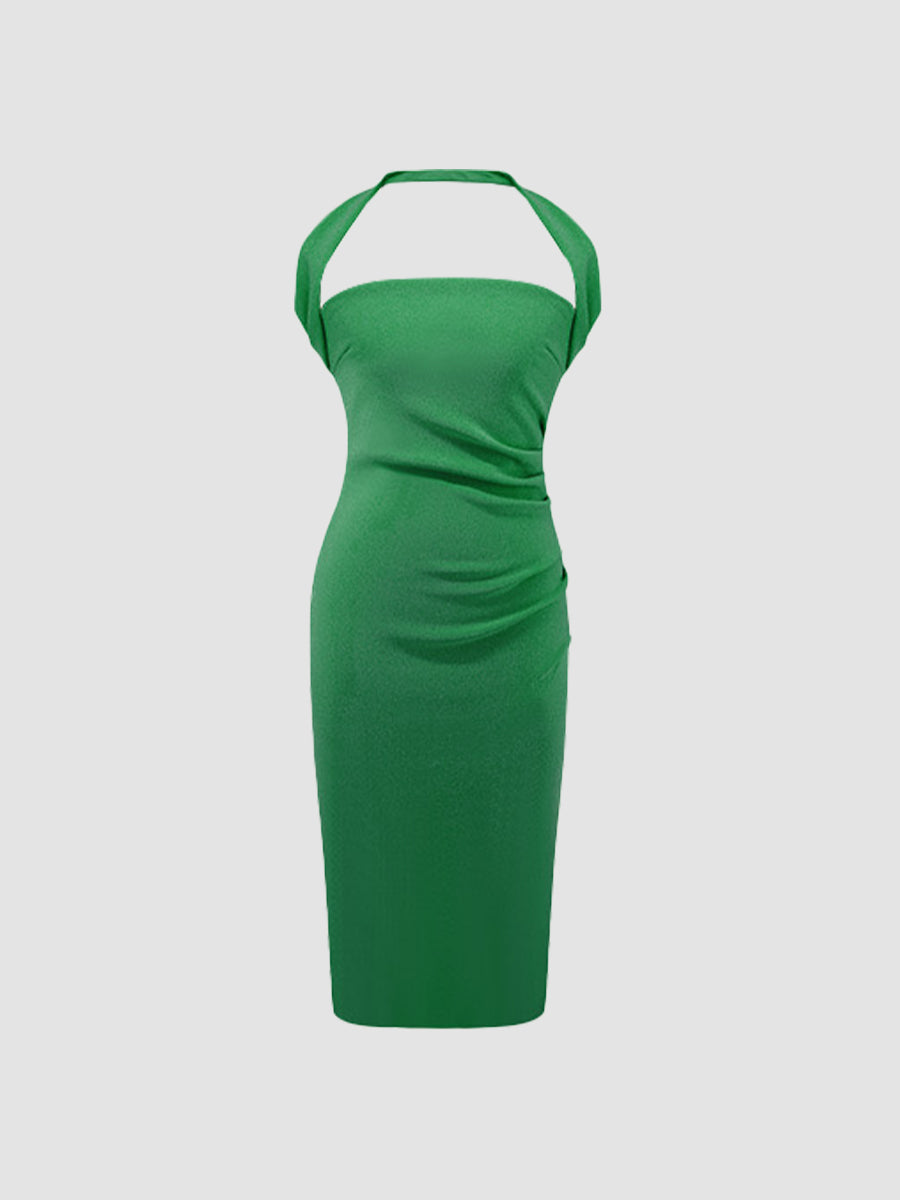 Hanging Neck Midi Dress