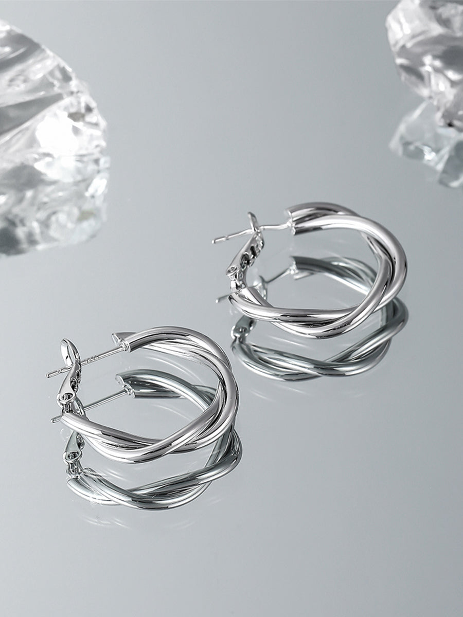 Metal Circle Earrings