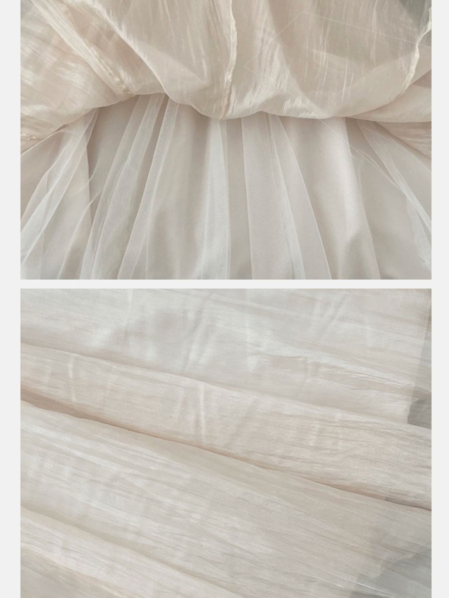 Apricot Irregular Hem Skirt