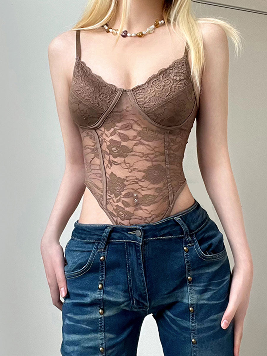 Vintage Lace Onesie Top