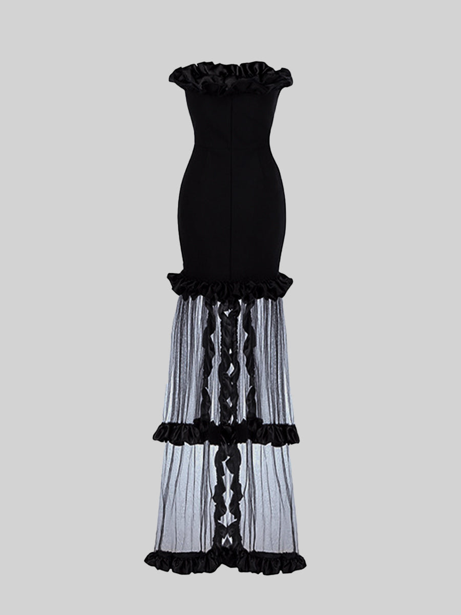Lace Bustier Long Dress