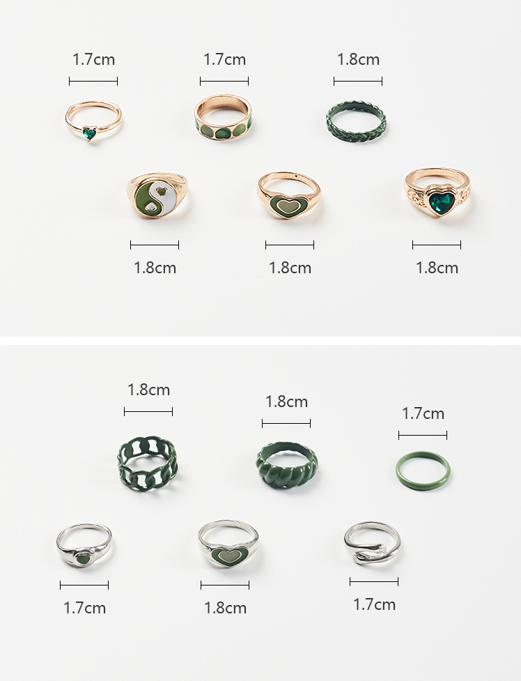 Butterfly Daisy Heart Y2K Rings