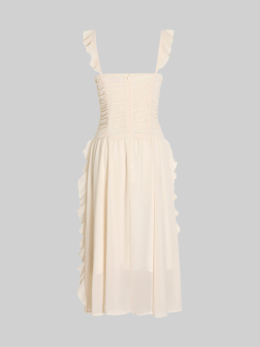 Chiffon Apricot Cami Dress