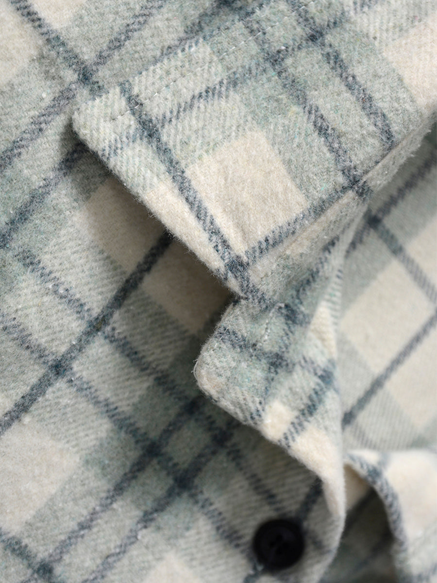 Plaid Tweed Shirt Jacket