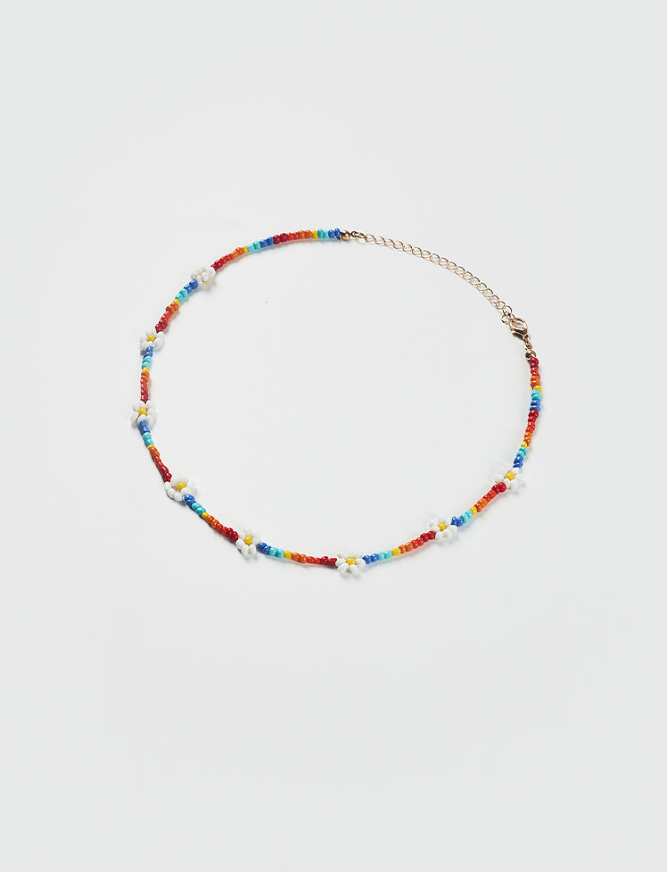 Ethnic Colorful Daisy Necklace