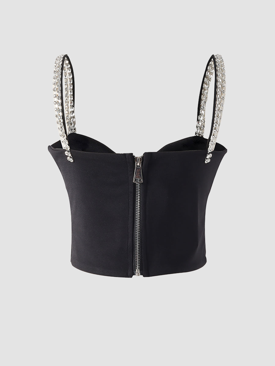 Rhinestone Bow Cami Top