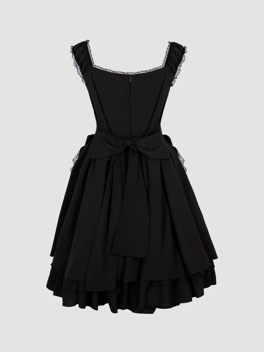 Goth Sleeveless Lace Dress