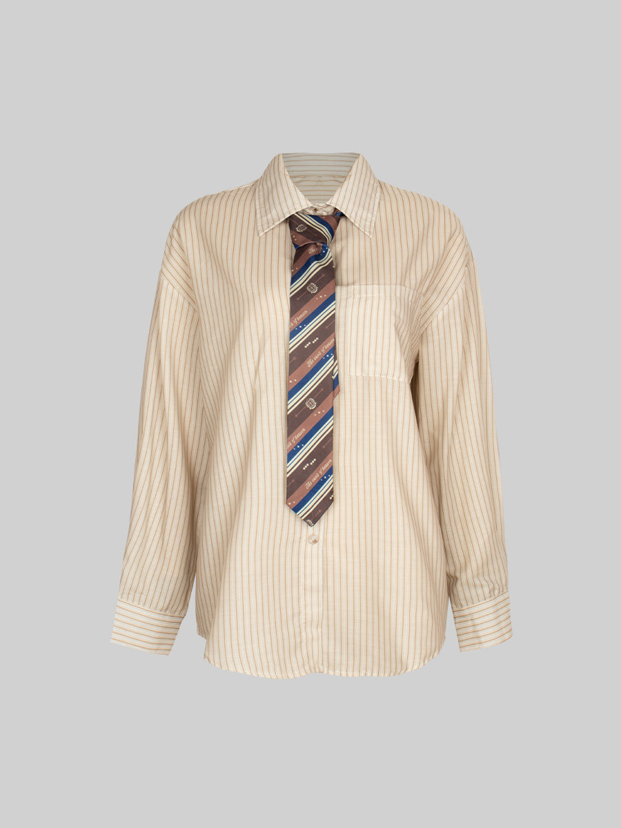Badge Blazer & Shirt & & Vest & Skirt & Tie Five Piece Set