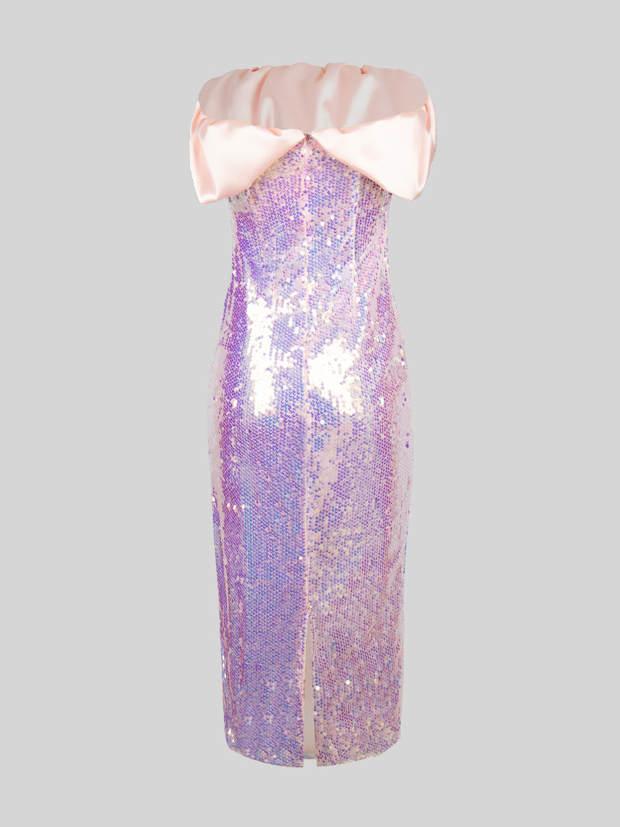 Satin Sequin Dress