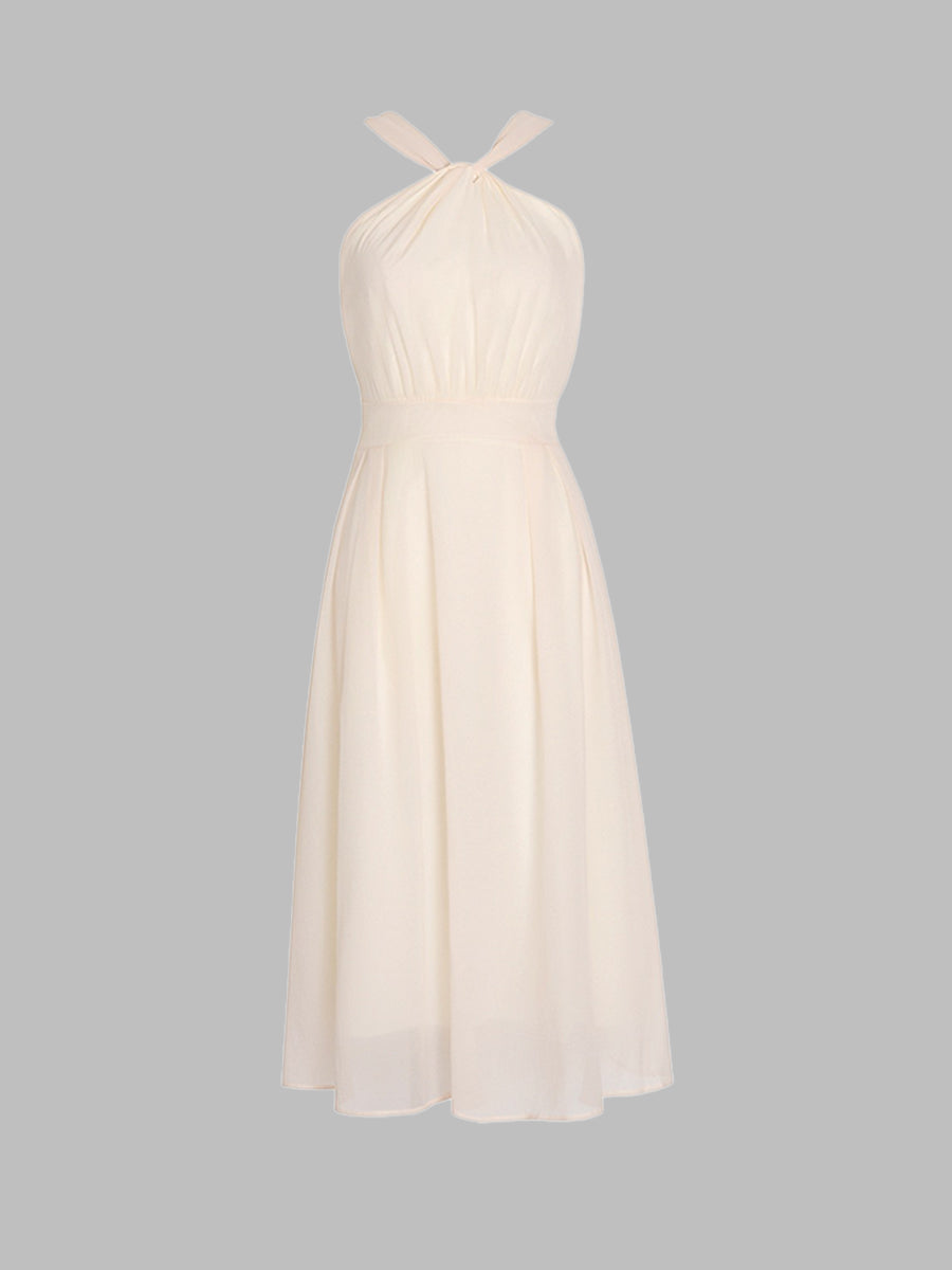 Chiffon Hanging Neck Camisole Dress