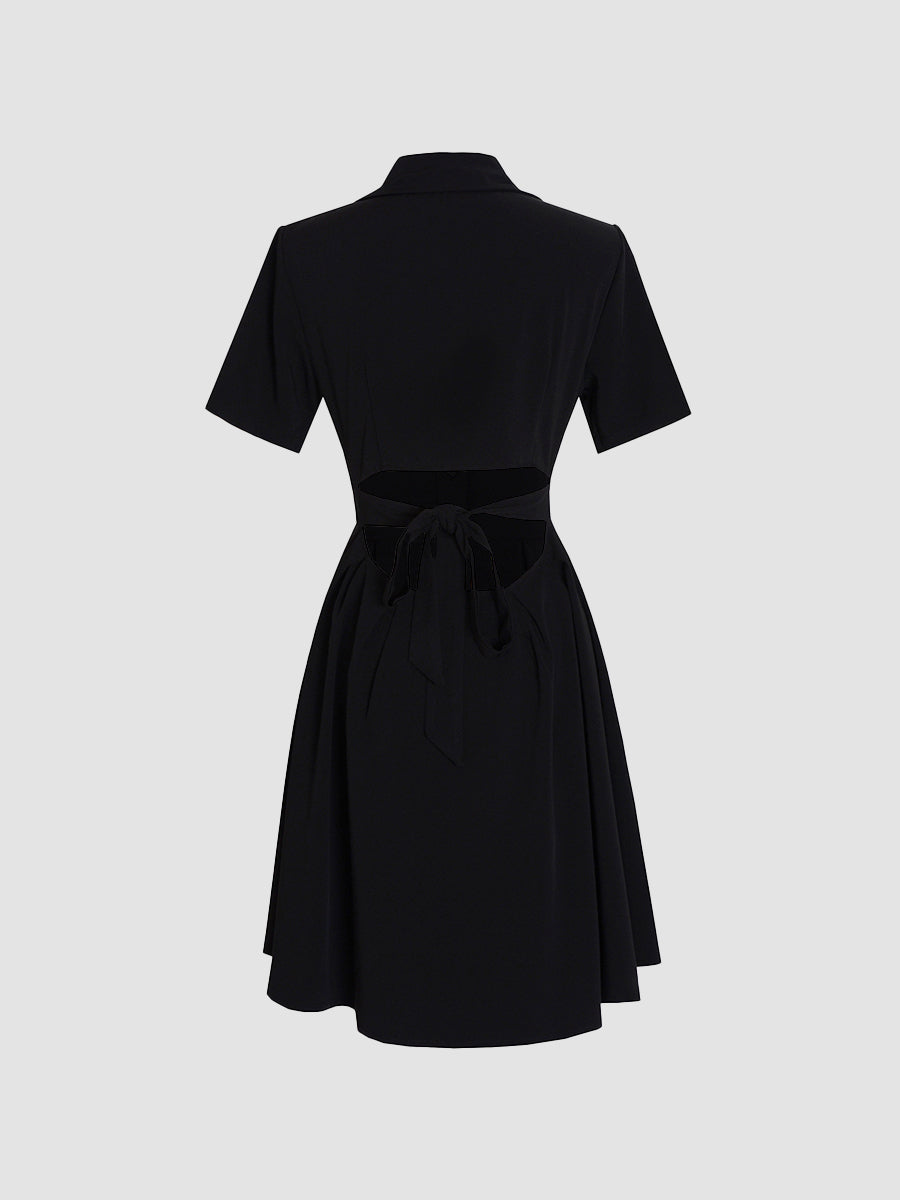 Sexy Backless Black Dress