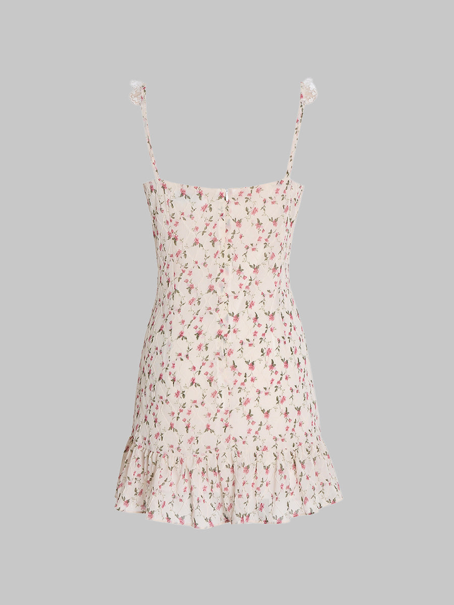 Spring Floral Halter Dress