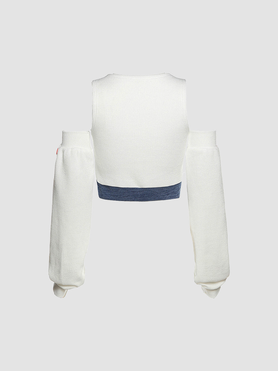 High Street Splicing Sexy Top