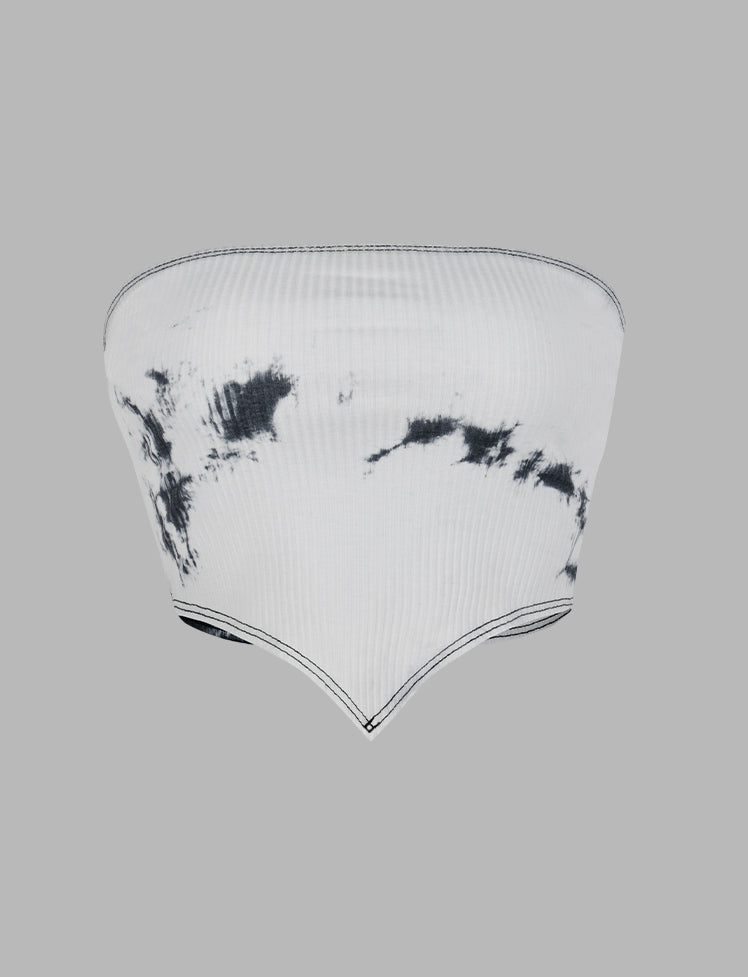 Tie-dye Irregular Top Set