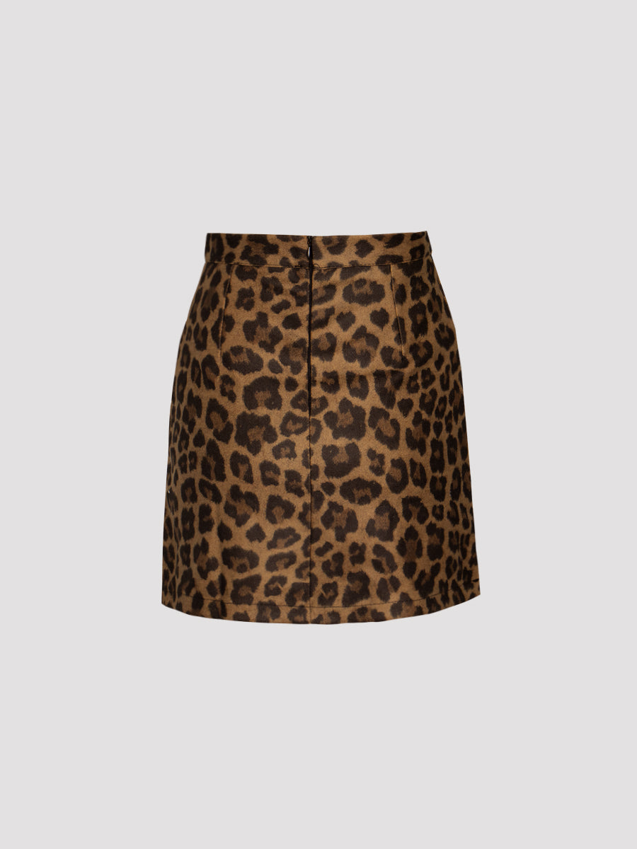 Leopard Print Skirt