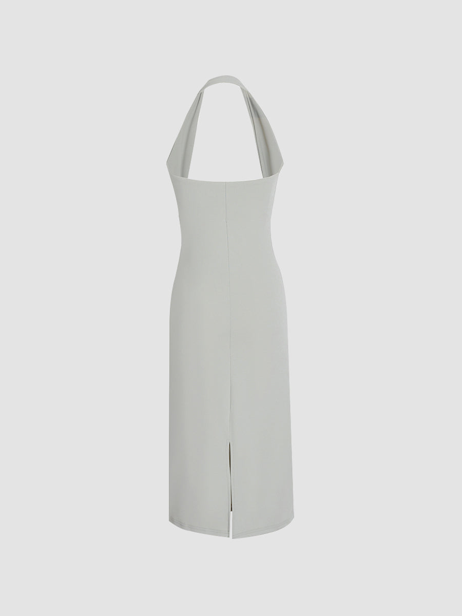 Hanging Neck Midi Dress
